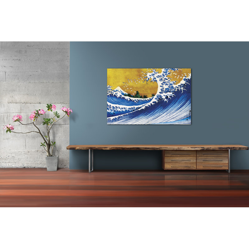 Hokusai - Single Picture Frame Print, 80cm H x 120cm W x 1.8cm D