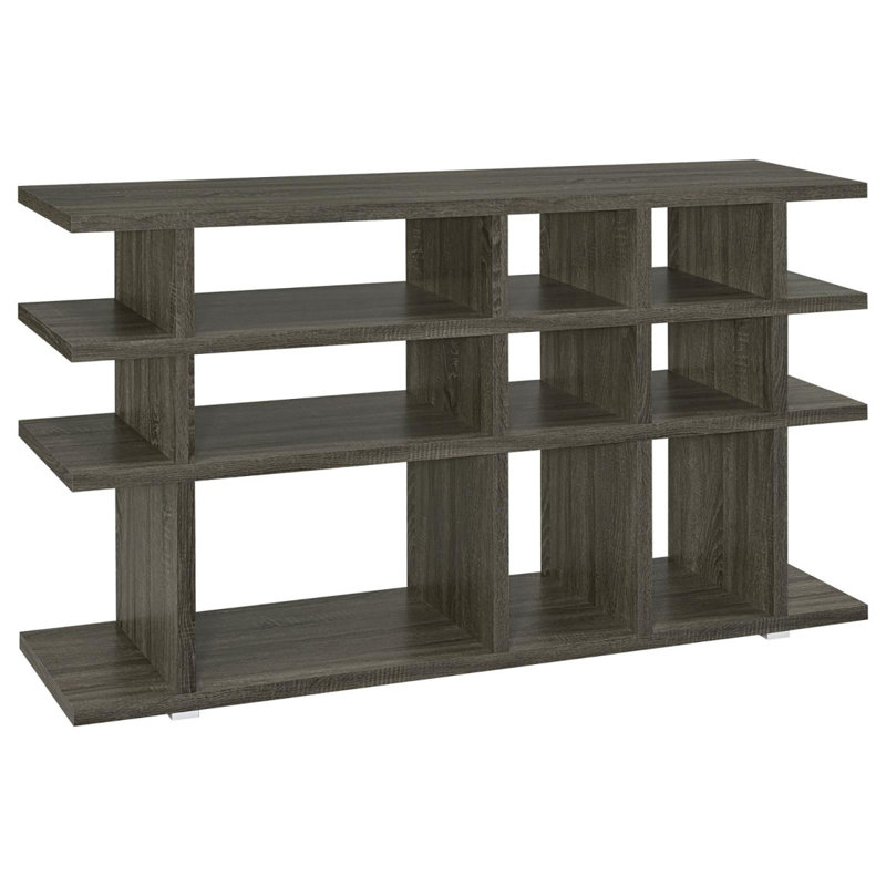 Bibliothèque élégante et fonctionnelle à 3 niveaux avec rangement ouvert et rangement organisé