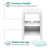 Kreutzer 24.4'' Single Bathroom Vanity with Manufactured Wood Top-872938426-872938425-891726688