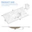 Plan de toilette en pierre reconstituée de 122 cm (48 po) avec lavabo rectangulaire encastré en céramique et dosseret.-135053815