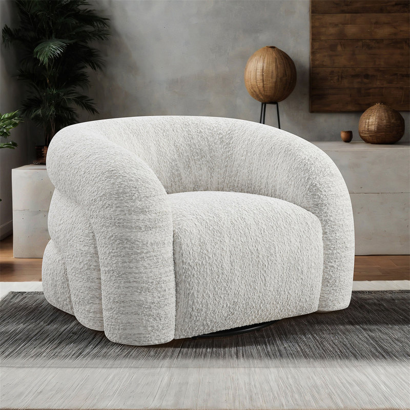 Chaise pivotante à 360 degrés, Blanc