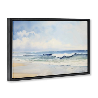 Cadre flottant Watercolor Beach Serenity, design par Creative Studio