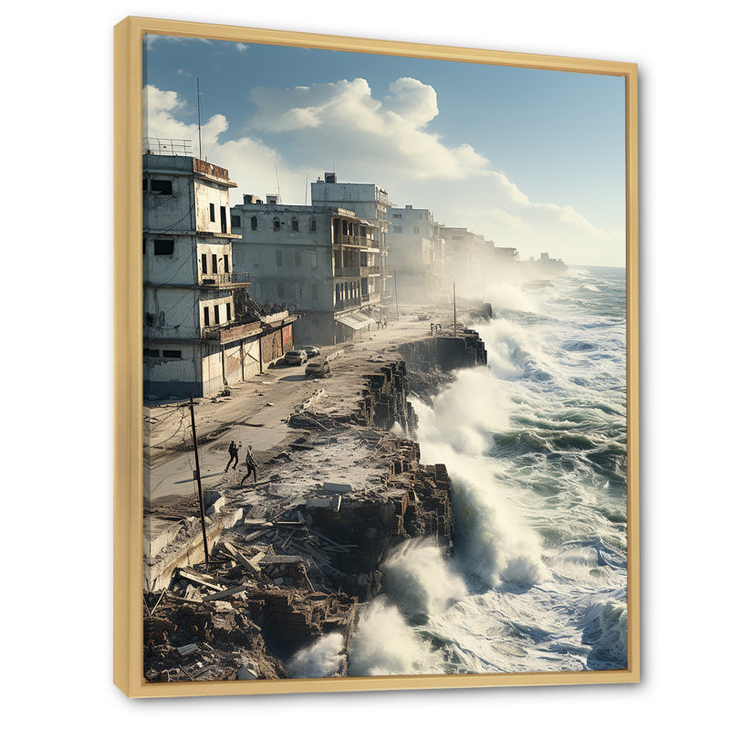 Cuba Cuba Havava, impression monochrome sur toile, Cadre naturel flottant, H 40 po x l 30 po x P 1,5 po