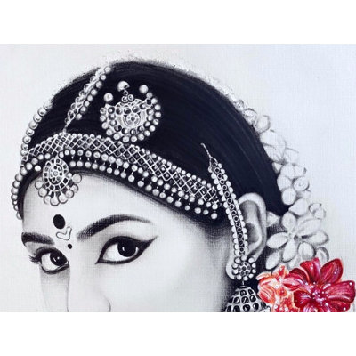 Indian Bride | Pencil Sketch | Vandana Verma | For Wall Décor