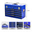 Boîte à outils portative en acier 20 pouces avec tiroirs - Organisateur de rangement robuste en métal avec fermeture verrouillable et glissières à roulement à billes, bleu