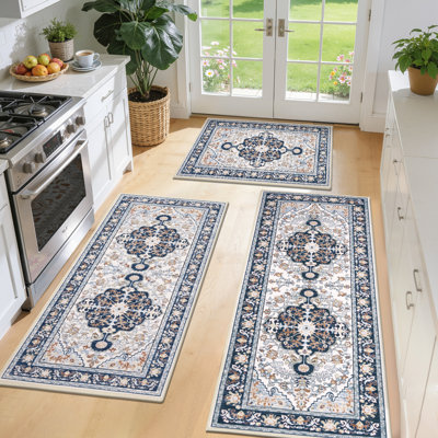 Non-Slip Kitchen Mat Runner Rug(Set of 3)