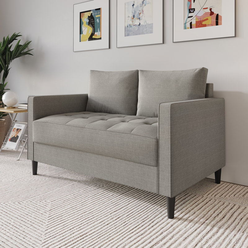 51.97'' Reception Loveseat, Gray Linen