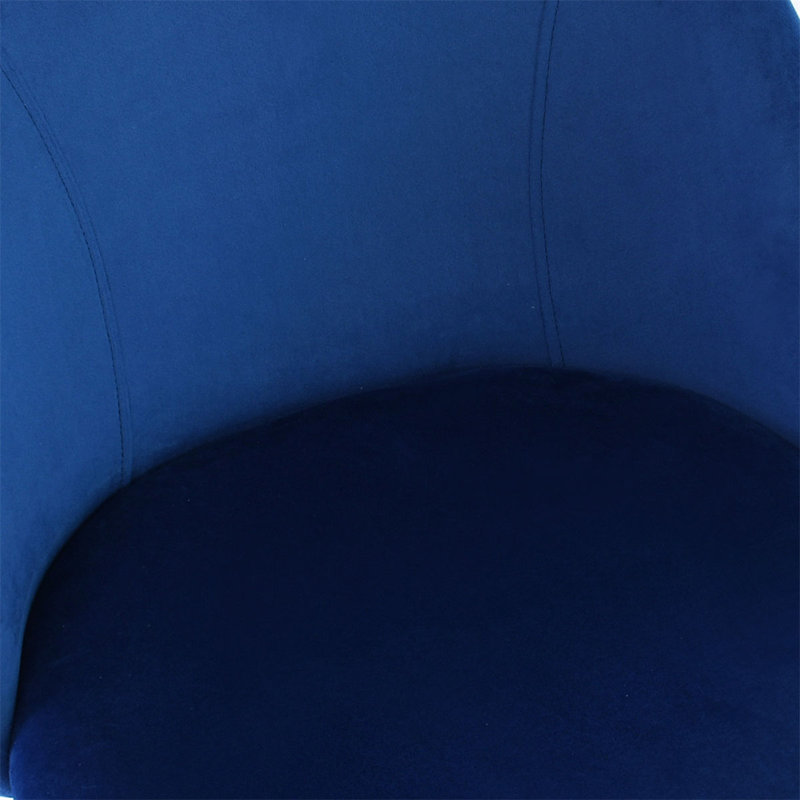 Chaise d'appoint en velours touffeté Galewood, Bleu