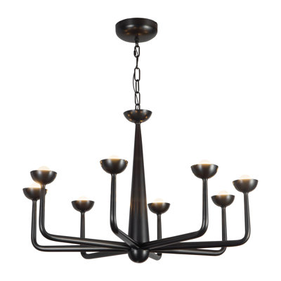 Spade 30-in White dimmable LED Chandelier