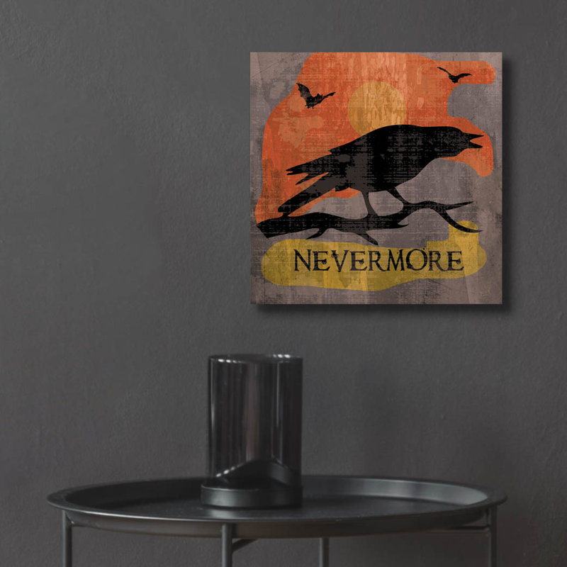 «Raven» par Erin Clark, art mural en verre acrylique, H 12 po x l 12 po x P 0,13 po
