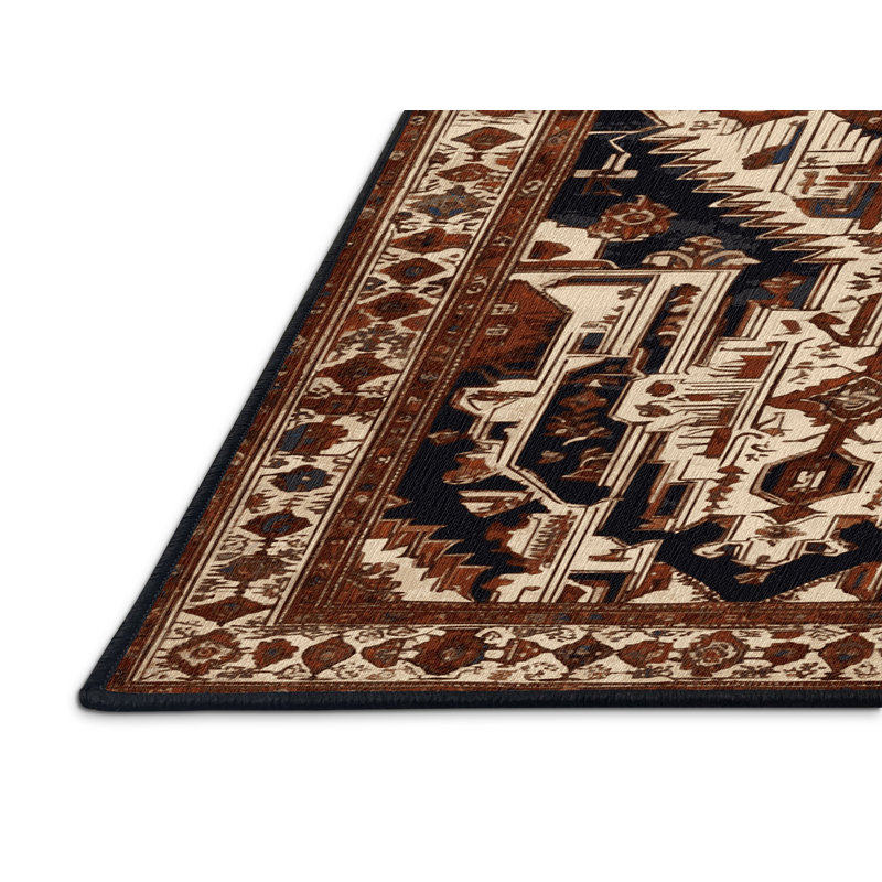 Tapis brun lavable à la machine, Rectangulaire 2 pi x 3 pi