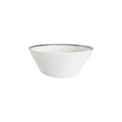 Platinum Edge Bone China Dining Bowl