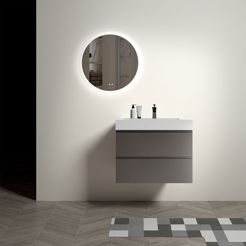 Meuble-lavabo gris avec lavabo 30 po Glenarden