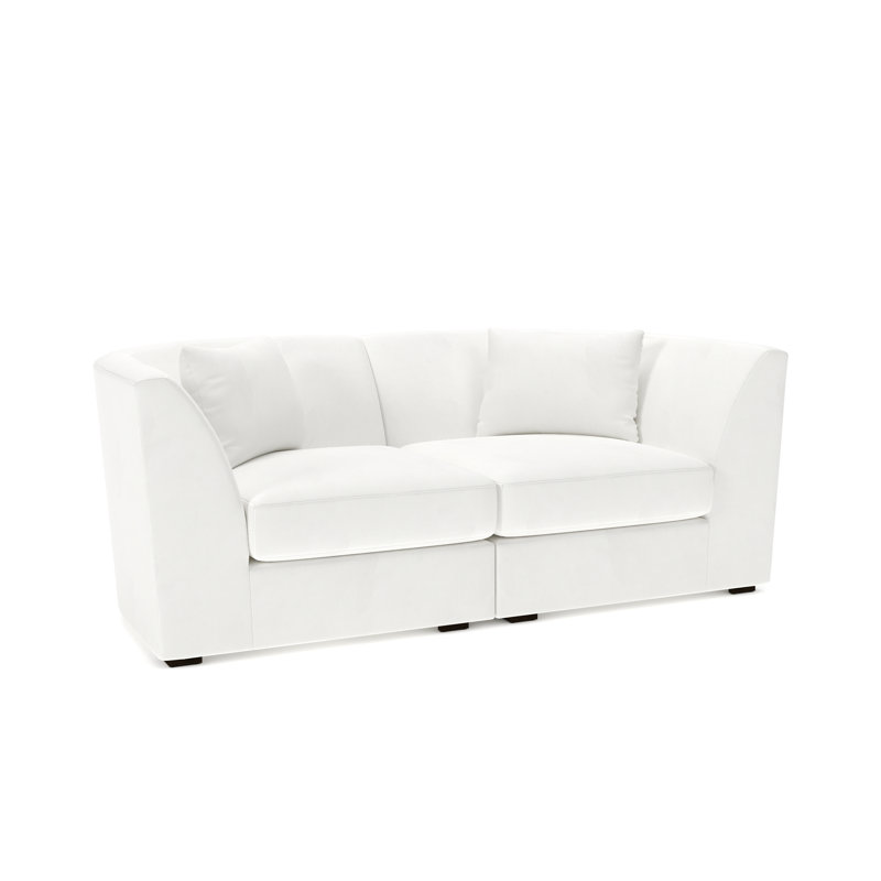 Krista 75" Modular Sofa, Classic Bleach White Performance Weave