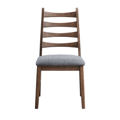 2 chaises d'appoint en lin et noyer gris foncé. Bois massif avec assise rembourrée. Densité de la mousse D24. Capacité de poids de 220 lb. 22,58 po Produit 20,35 po 37,66 po Sans rangement