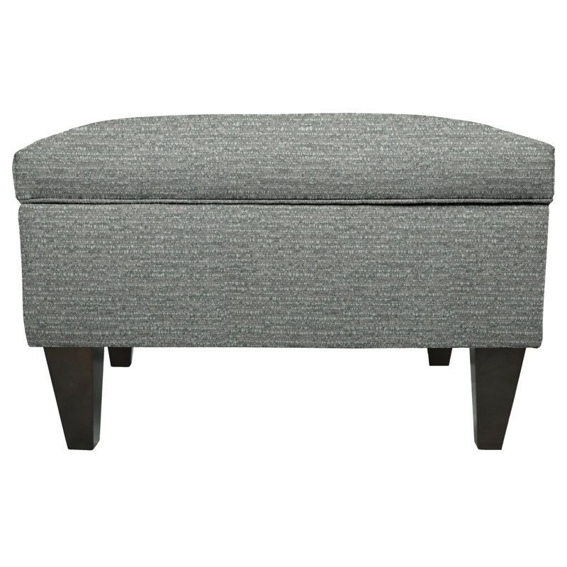 Zaylee Velvet Ottoman, Smoke