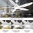 Modern 60'' 5-Blade Dimmable LED Indoor Ceiling Fan With Reversible Motor And Remote Control-1483433504