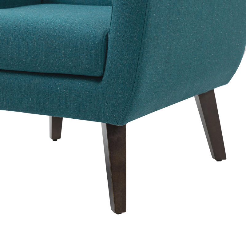 Jaqueze 73.4 Cm Wide Tufted Armchair, Light Blue Linen Blend