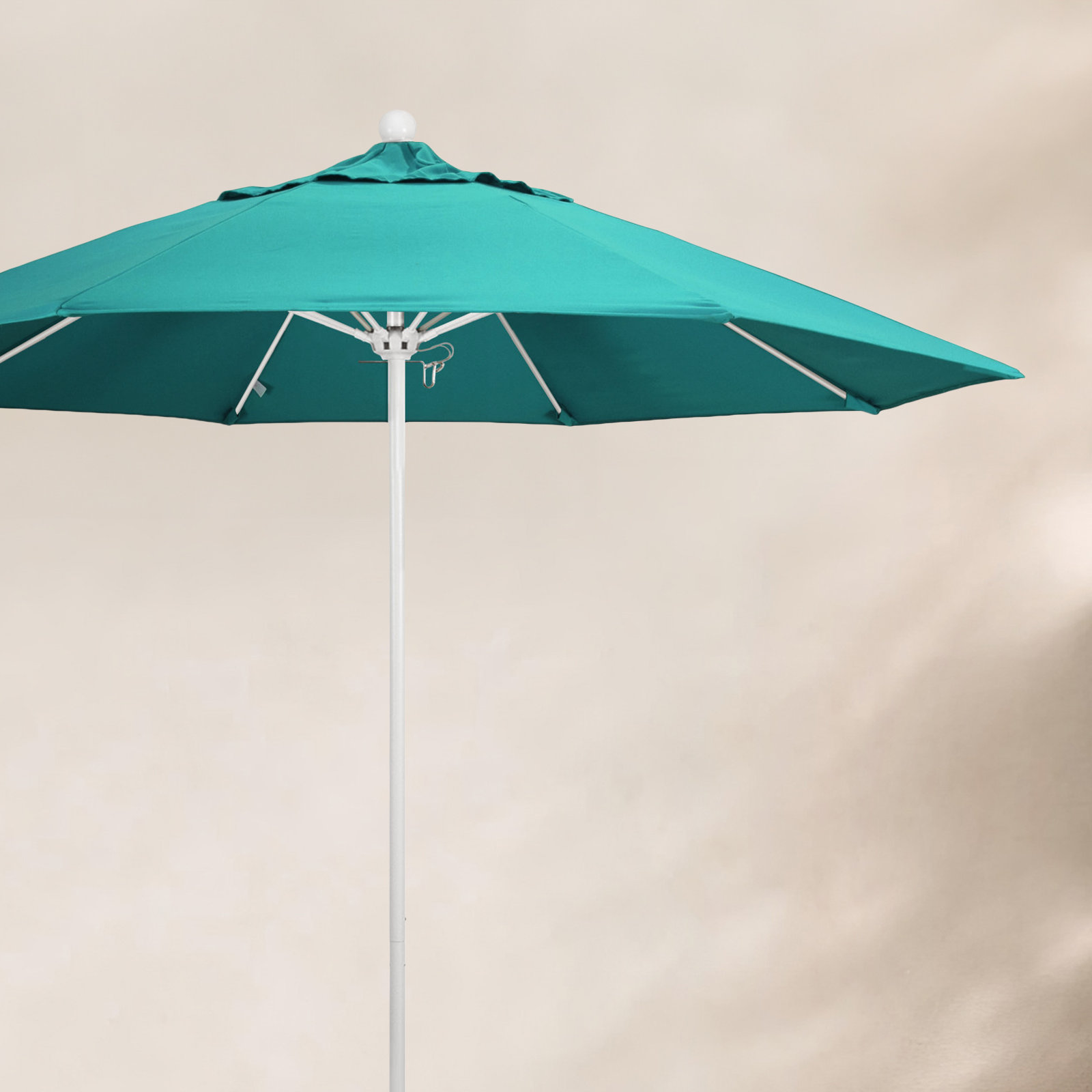 Maria 9' Sunbrella® Umbrella, White, Canvas Aruba Sunbrella® Canvas