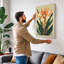 Orange Bloom Botanical - Wrapped Canvas-1955288835-1955288870