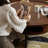 Brown Solid Wood Round Coffee Table Sets-1521820469