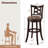 Set Of Bar Stools Swivel Bar Chairs With Footrest, Lattice Backrest-899161090-899161215