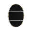 Butterfly Ginkgo Oval Brass Wall Mirror