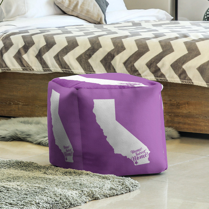 Repose-pieds cube san diego home, Violet