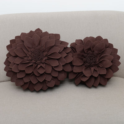 Fleur De Jardin Collection Floral Round Throw Pillow