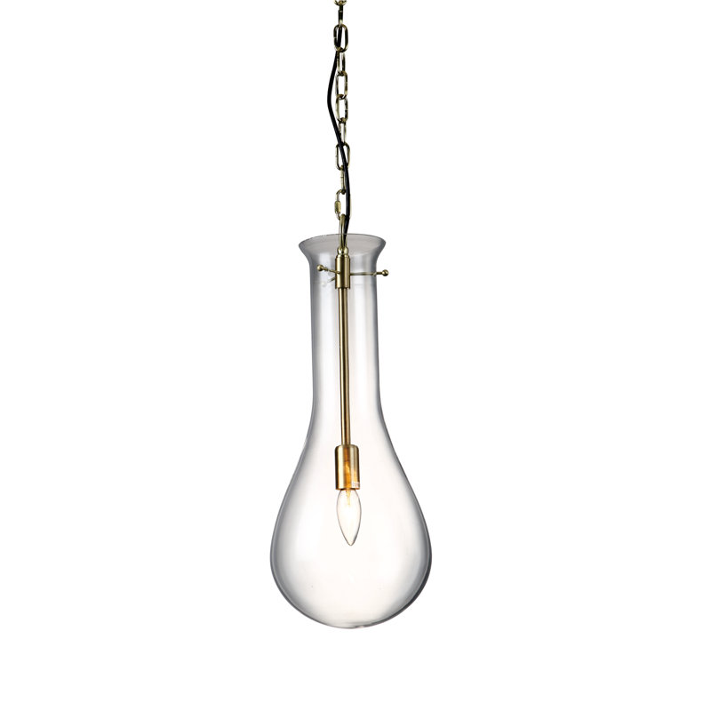 Luminaire suspendu en verre 1 lumière Transitional