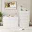 Ensemble de chambre à coucher 2 pièces moderne et minimaliste Eneas: commode double à 6 tiroirs et commode haute à 5 tiroirs Eneas
