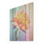 Corail Dahlia dans le vent I - art mural en bois Dahlia sur bois de pin naturel-1282435973