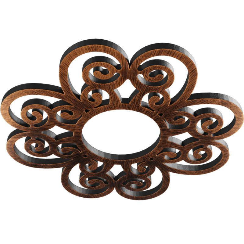 Médaillon de plafond 36 po x P 12 po x P 12 po x P 1,5 po Cohen, Cuivre antique, H 36 po x l 36 po x P 1 po