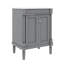 Meuble-lavabo de salle de bain chic 24 po avec évier sur-comptoir et armoire de rangement à deux niveaux de style contemporain-1556878789-1556878809
