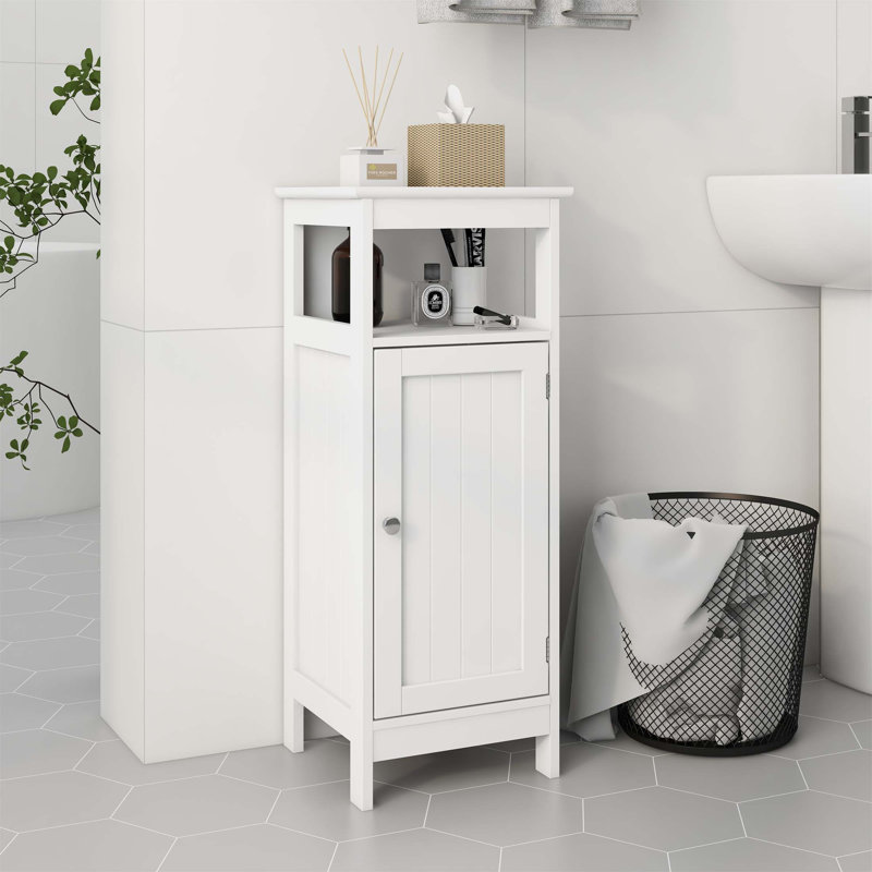 Armoire de salle de bain à porte simple durable avec peinture UV et tablette réglable pour un rangement polyvalent