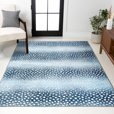 Tapis bleu / crème Lindhaus