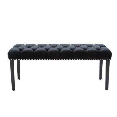 Heng Ming Upholstered Tufted Bench Ottoman