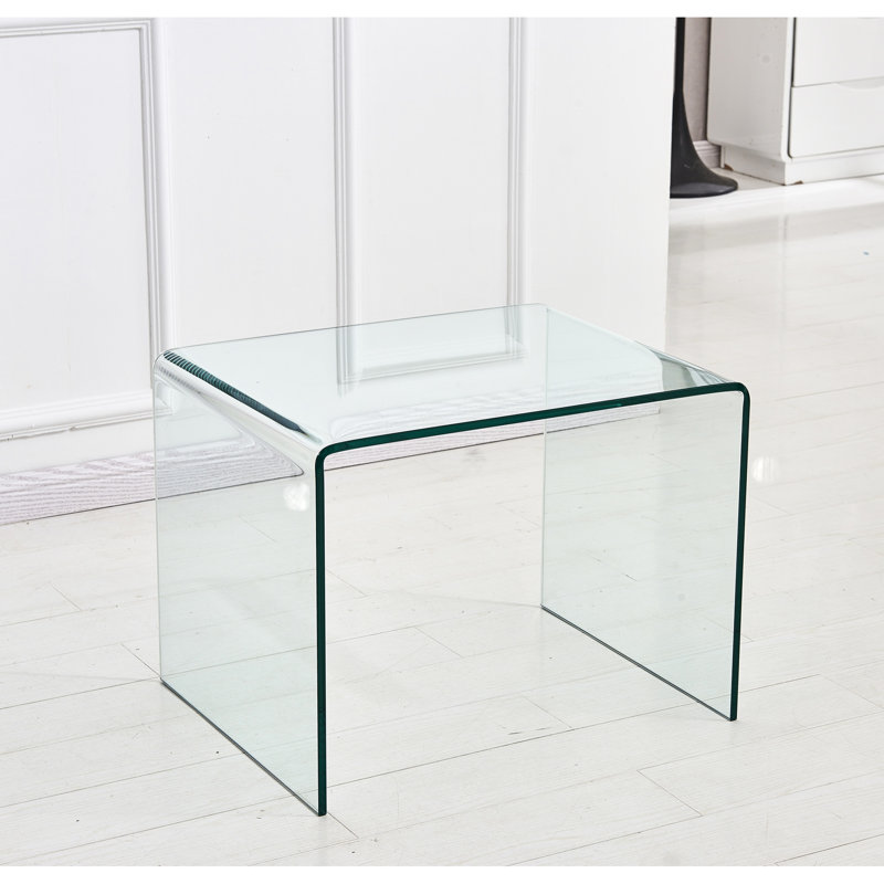Table transparente - polyvalente pour une utilisation quotidienne en verre trempé transparent
