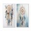 Capteur de rêves blanc et bleu Tranquility - Dream Catcher Wall Art, ensemble de 2-40441404-40441393