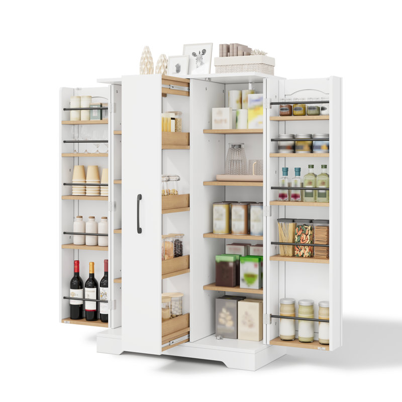 120cm Kitchen Pantry, White