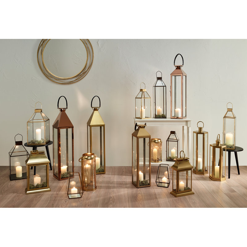 Tabletop Lantern, Gold