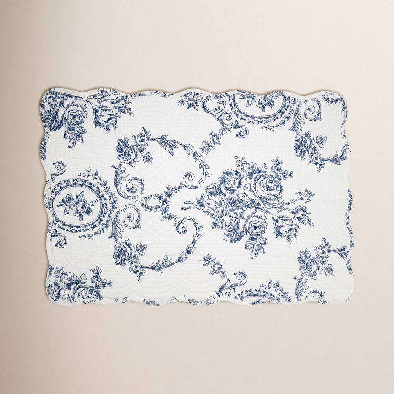 Napperon matelassé à motif floral (ensemble de 4)