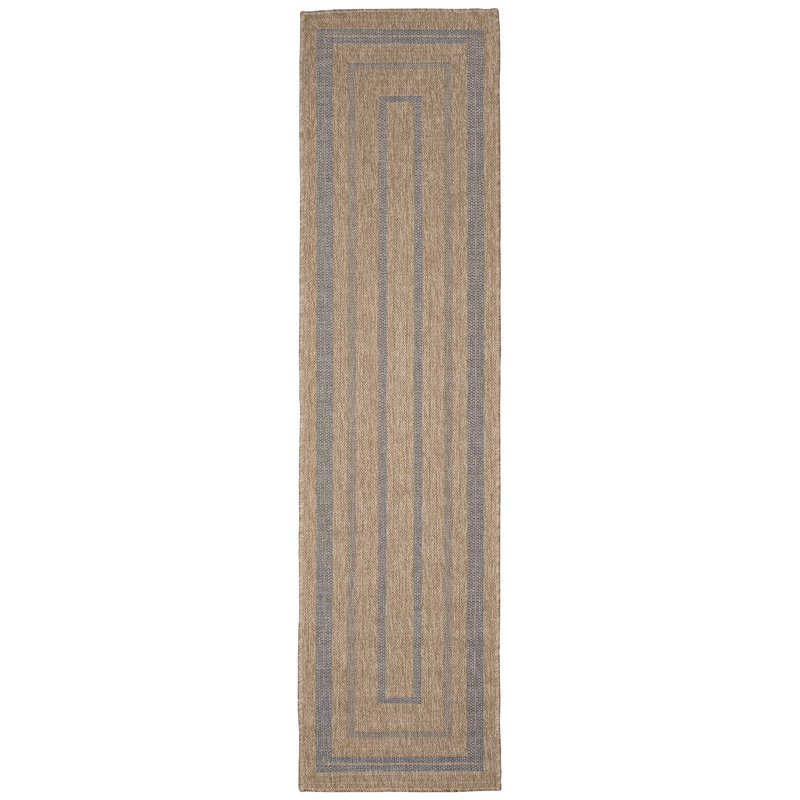 Geometric Indoor / Outdoor Rug, Runner 1'11" x 7'6"