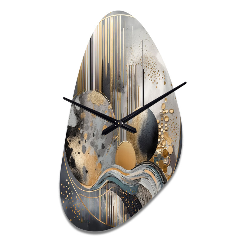 Horloge murale asymétrique en métal Kuteesa, Grand