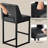 Upholstered Counter Height Bar Stool With Solid Wood Legs-689496962
