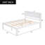 Base de lit plateforme avec tête de lit, support à lattes de bois, aucun sommier requis, lit double-222712027-222712020