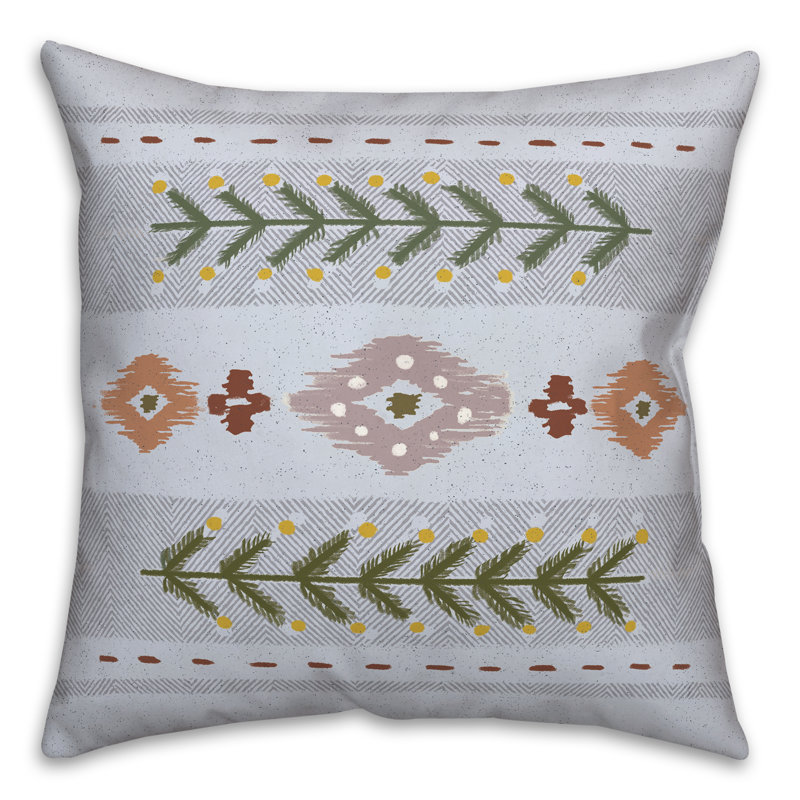 Housse et insert de coussin extérieur à motif 7, Bleu, 16 po x 16 po