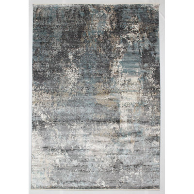 Tapis contemporain contemporain touffeté à la main 6 pi 6 po x 9 pi 6 po
