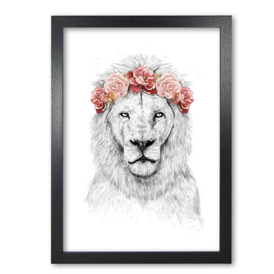 Festival Floral Lion by Mercedes Lopes Charro - Print