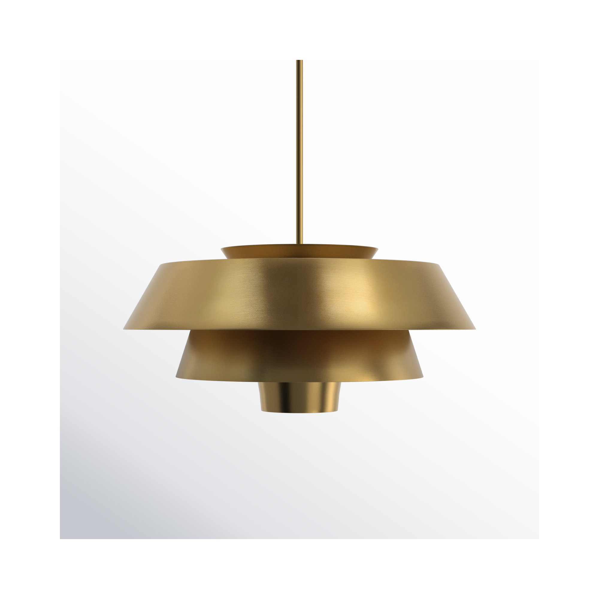Kapa Single Light Metal Dimmable Pendant, Burnished Brass